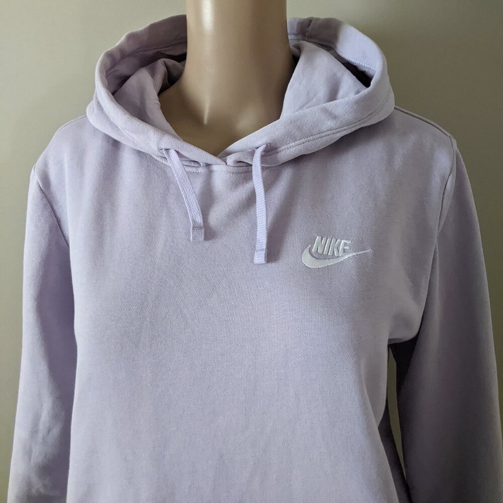 Nike light purple embroidered logo hoodie, size medium